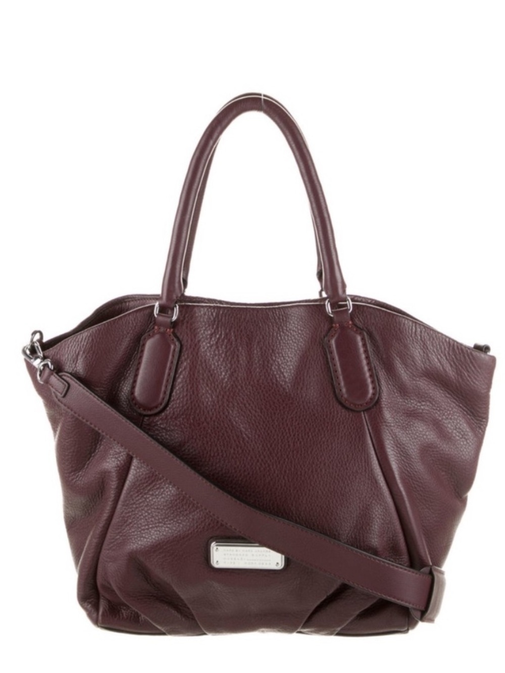 Marc by Marc Jacobs Q Fran Large Shoulder Bag in Red Wine Burgundy